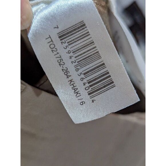 BCBGMaxazria Women's Khaki Mid-Rise Wide Leg Trouser Pants Size 6 - Picture 4 of 7